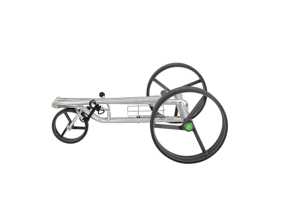 Lithium Elektro Golf Trolley Kolibri® K1, Rahmen nachpolierbar, schnell-zerlegbar/-klappbar, mit Bergabfahrbremse, Fernbedienung als Option